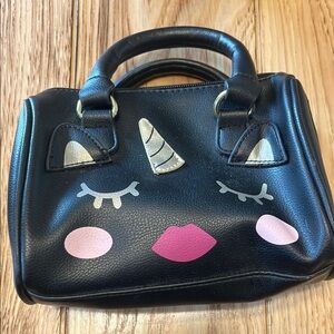 Betsey Johnson Black Unicorn Face Women's Mini Bag